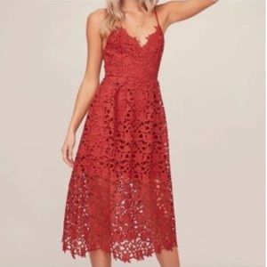 ASTR midi dress - Rust color